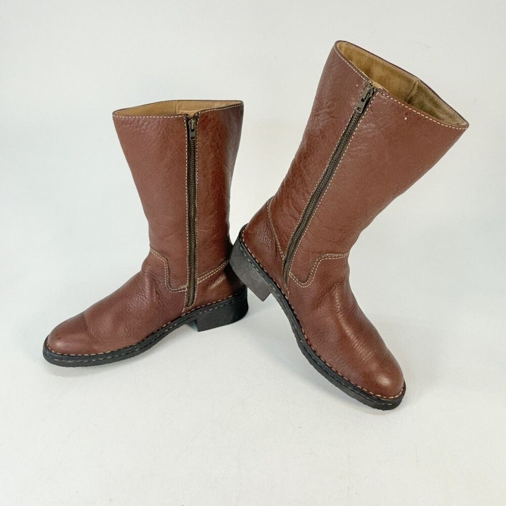 Born Shavano Western Boots M/W W9779 G4 Brown Leather Size US 6 EU 36.5